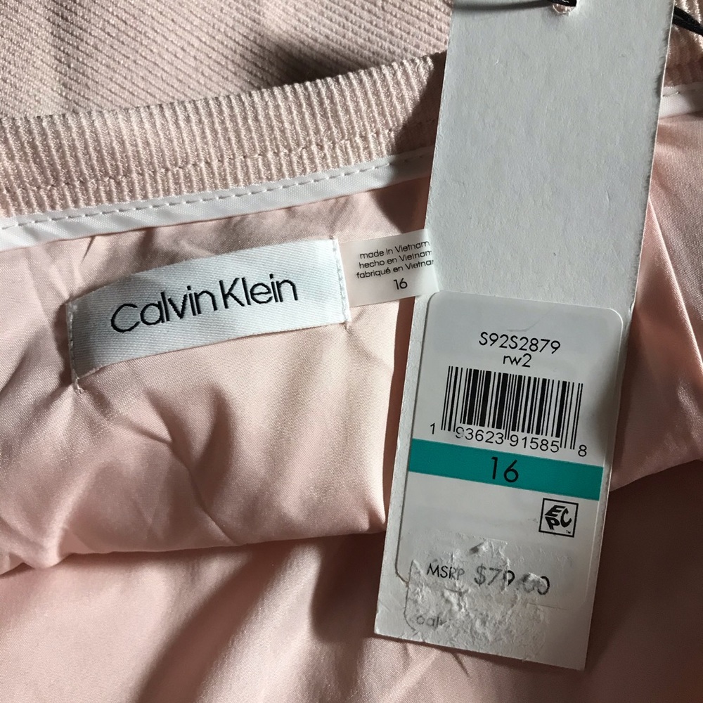 Calvin Klein Pencil Skirt Lined Front Slits Career - Picture 9 of 9